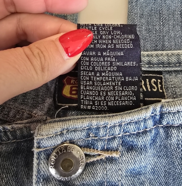 NWT Y2K Vintage Route 66 Low Rise Boot Cut Studded Womens Jeans Size 4. - Picture 8 of 11